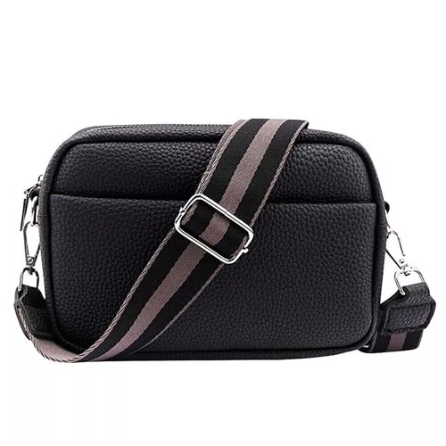 Women Ladies Shoulder Bag Cross Body Messenger Bag Leather Wide Strap Handbag UK - Picture 13 of 20