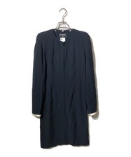 CHANEL Front Zip Dress/ Navy/ Size: 38