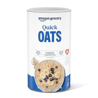 Amazon Grocery, Quick Cook Oats, 18 Oz 18 Ounce (Pack of 1) 