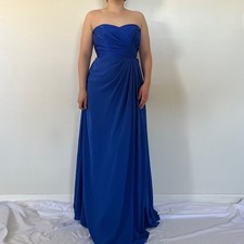 Sorella Vita Royal blue strapless chiffon formal wedding prom dress