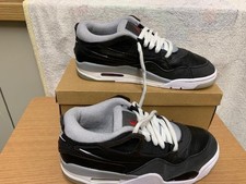 Nike Air Jordan 4 RM PRM scarpe da ginnastica nere metallizzate taglia UK 7,5 (42) 26,5 CM