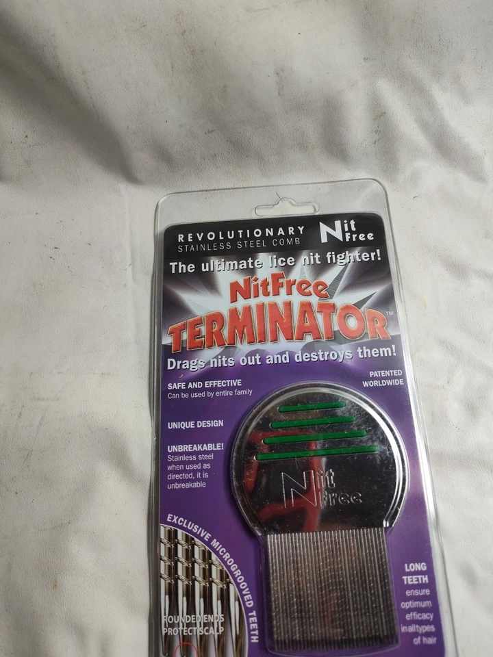 NUEVO Peine para piojos cabeza Terminator sin niendres acero inoxidable - colores surtidos Foto 4 de 4