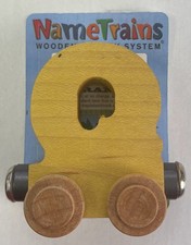 Maple Landmark Inc. 100177 NameTrains "Q" Yellow Wooden Letter Car