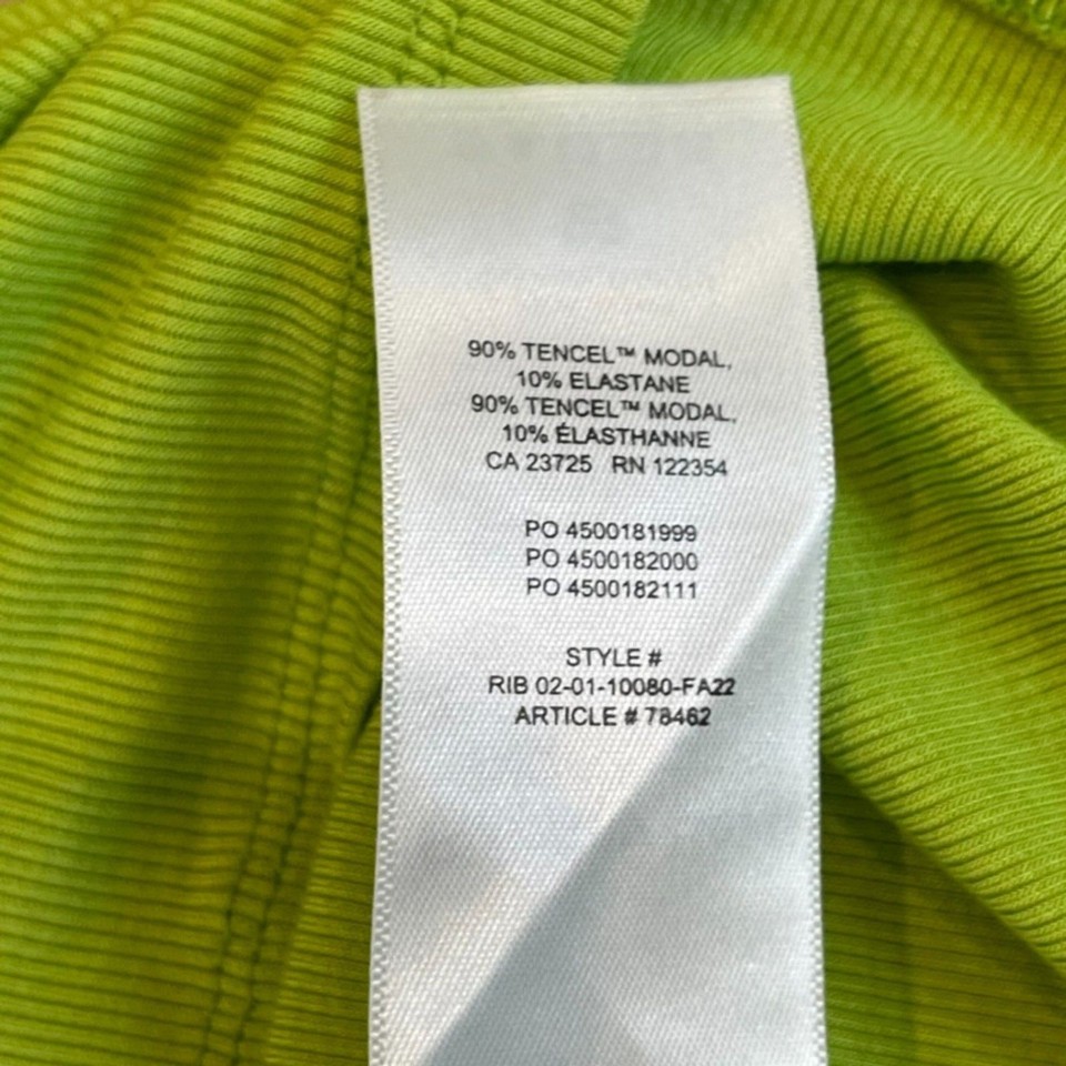 Aritzia Sunday Best Lime Green Ribbed Tank Top Crop Small Racerback | eBay