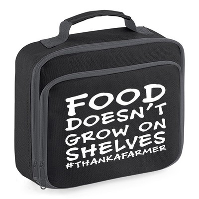 Essen wächst nicht auf Regalen Mittagessen Kühltasche Box #thankafarmer Support Britisch
