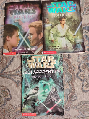 Two STAR WARS JEDI QUEST Series Books  1 and 2; Jedi Apprentice Book 2