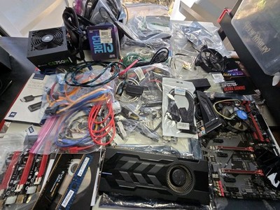 1070 Parts lot Motherboard CPU GPU DDR4 RAM, Fans, Mining Kit, I5 PSU CS750 BULK