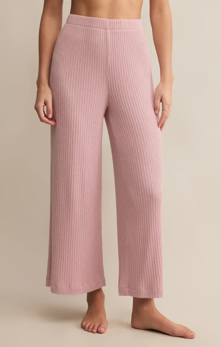 Z SUPPLY COASTLINE MINI RIB Women's Lounge Pants - Pink Pearl - Medium - NWT