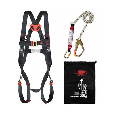 JSP Spartan Single Fall Arrest Kit Arbeiten in der Höhe Sicherheitsgurt & Schlüsselband 