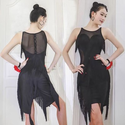 Adult Latin Rumba Cha Cha Practice Standard Performance Dress Ballroom Dancewear