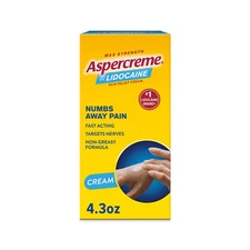 Aspercreme Pain Relief Cream with 4 Lidocaine Moisturizing Aloe 4.3 oz Tube