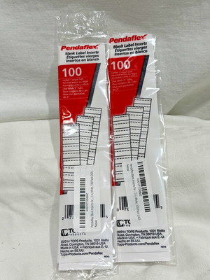 #ad #ad Pendaflex Blank Tab Inserts 1 5 Cut for Hanging File Folders 2quot; 100 Pk 2 Pks $9.73