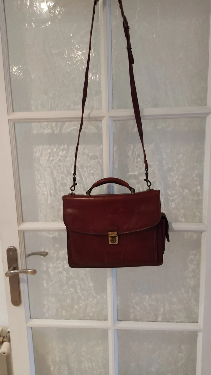 Sac Besace En Cuir Marron Vintage TEXIER – Occasion En Très Bon état