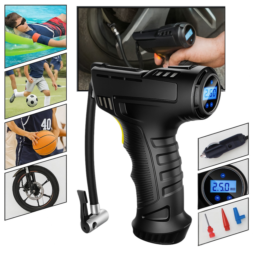LCD Elektrische Luftpumpe 150 PSI Auto Reifen Druckluft Fahrrad Kompressor 3790₽