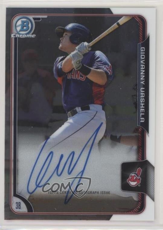 2015 Bowman Chrome Prospects Auto Gio Urshela Giovanny Urshela #BCAP-GU Auto 3a8