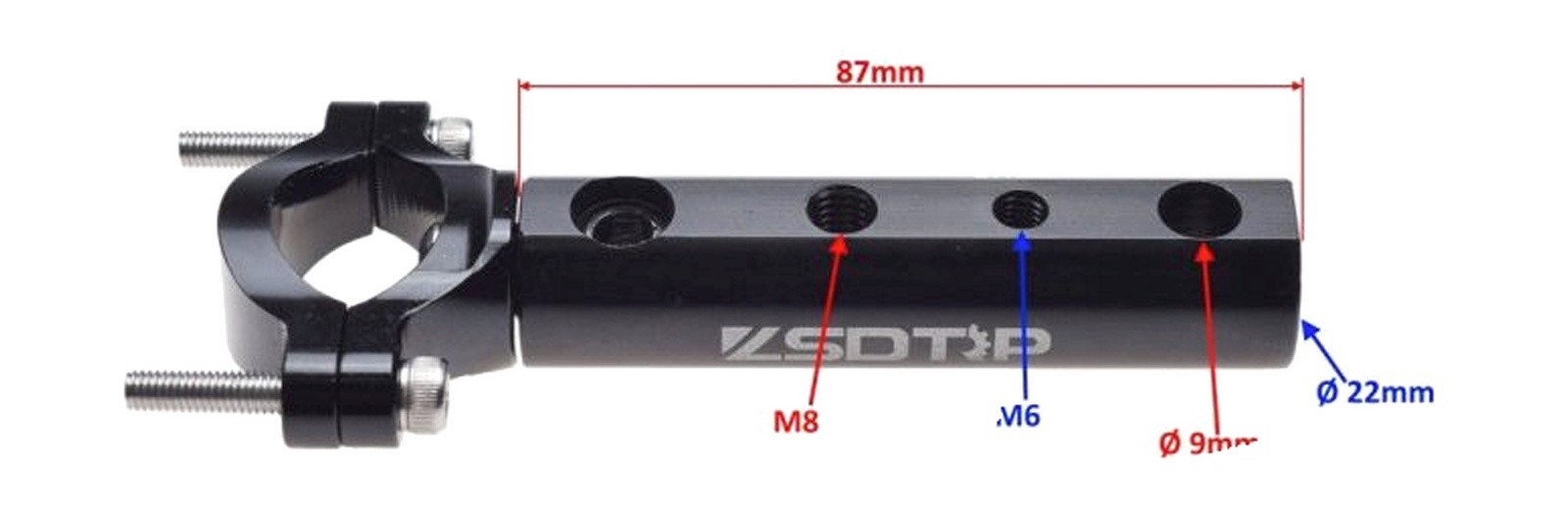Support de guidon universel CNC anti-vibration et ajustable pour gmole de moto
