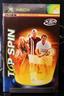 NO GAME- TOP SPIN  Authentic Instruction Book Manual Xbox ORIGINAL
