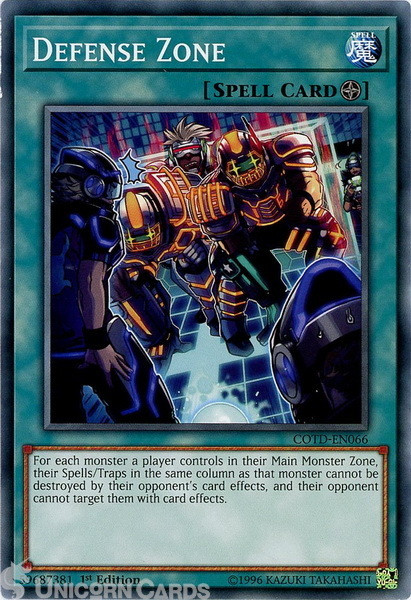 COTD-EN066 Defense Zone Common 1st Edition Mint Yu-Gi-Oh! Card
