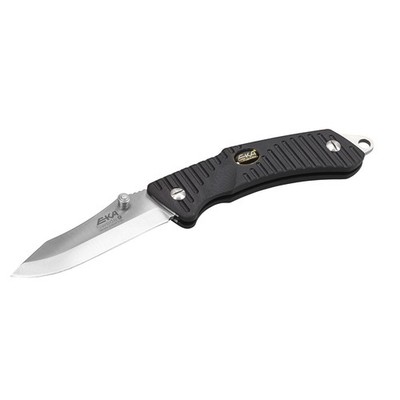 EKA Swede 9 Klappmesser 57 HRC Stahl Mit Feuerstarter Schwarzer Griff