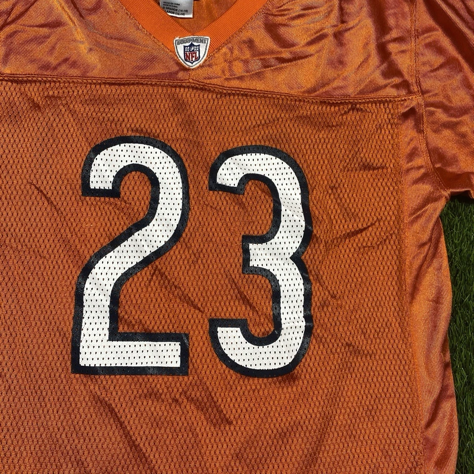 Camiseta Devin Hester Chicago Bears Reebok Youth Large #23 laranja futebol americano NFL - Imagem 4 de 4