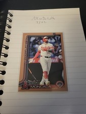 Yoan Moncada Gold Border 1342/2025 2025 Topps Update Series Card #US24 LA Angels