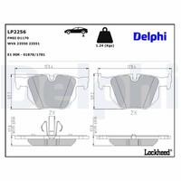Bremsbelagsatz Scheibenbremse Delphi LP2256 FüR E93 E91 BMW E92 E84 X1 E90 3Er