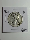 1921-D Walking Liberty Half Dollar AG Key Date