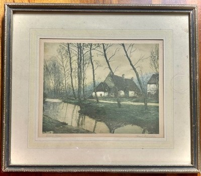 Antique-Style European Landscape Print  Guard House  Framed Vivitone