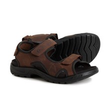Ecco Men's Onroads Sandal 3 Leather Quick Fasten Straps Fluidform Cocoa Brown