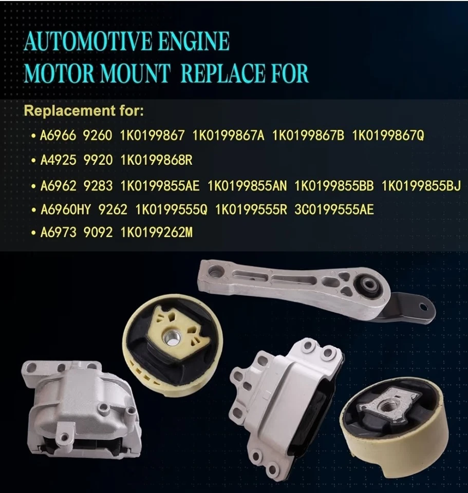 Juego de 5 Montaje Motor y Montaje Transmisión EUA300643. Foto 3 de 4