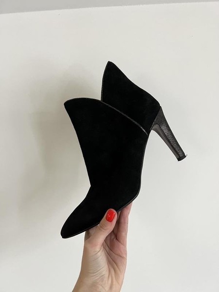 Women Navyboot Boots Black Suede 40