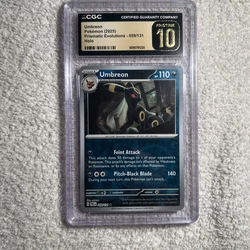 2025 Pokemon Prismatic Evolutions Costco Exclusive Umbreon #059 CGC 10 pristine