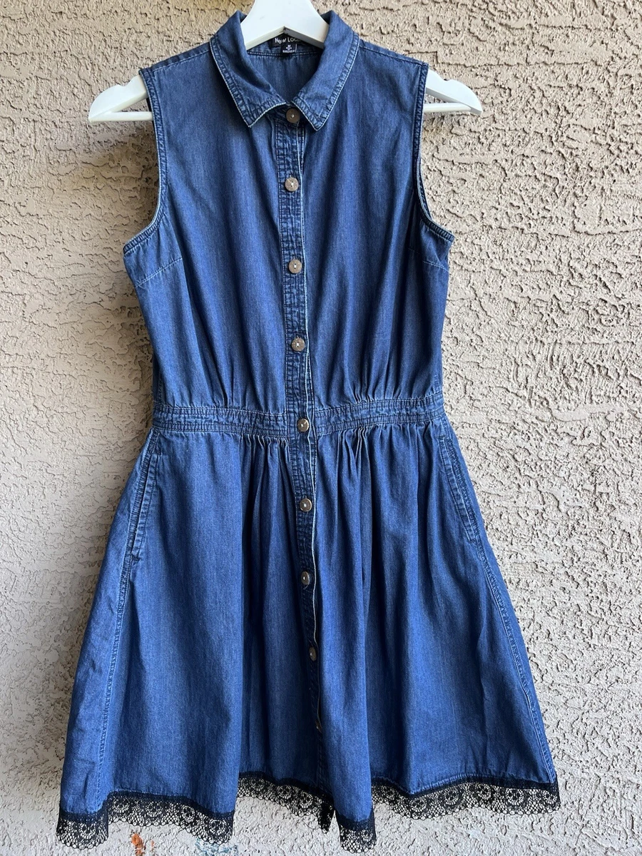 Denim Above Knee, Mini Solid Sleeveless Dresses for Women for sale | eBay