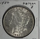 1886 Morgan Dollar : Extra Fine +  XF +
