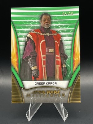 2025 Topps Star Wars Masterwork GREEF KARGA 04/99 Green Parallel SP #47