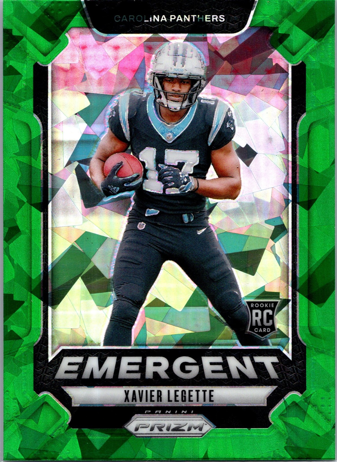 2024 Panini Prizm #15 Xavier Legette Emergent Green Ice Prizm