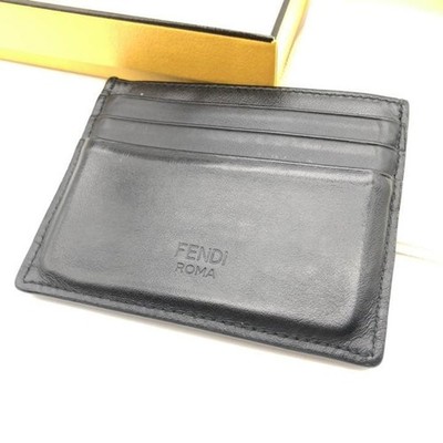 FENDI モンスター バグズアイ フラグメントケースBugs Eye GCあり FENDI Bugs Eye Monster Card Case Business Card Holder Leather