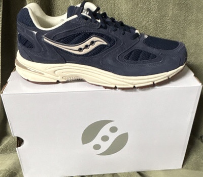 Saucony Originals Grid Jazz 9 S70898-2 Navy Off-White Men's Suede Low Top