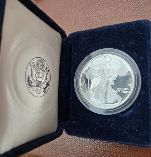 1995-P Proof American Silver Eagle 1oz .999 Silver OGP Box NO COA