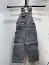 Boy Osh Gosh B Gosh Vintage Union USA Made Striped Denim Jean Bib Overall Size 5