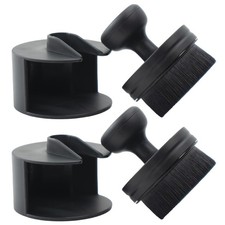 Tire Shine Applicator Brushes - Automotive Tire Dressing Kit with Storage Stand,