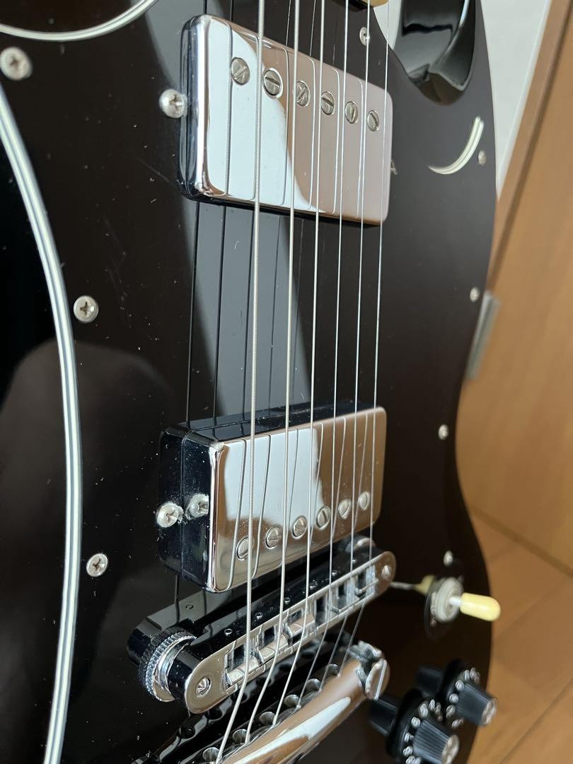 Burny Super Grade model SG type Black W/Gig bag Electric Guitar