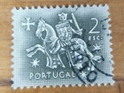 GM66 Portugal 2esc 1953 King Dinis Seal Knight On Horse USED STAMP