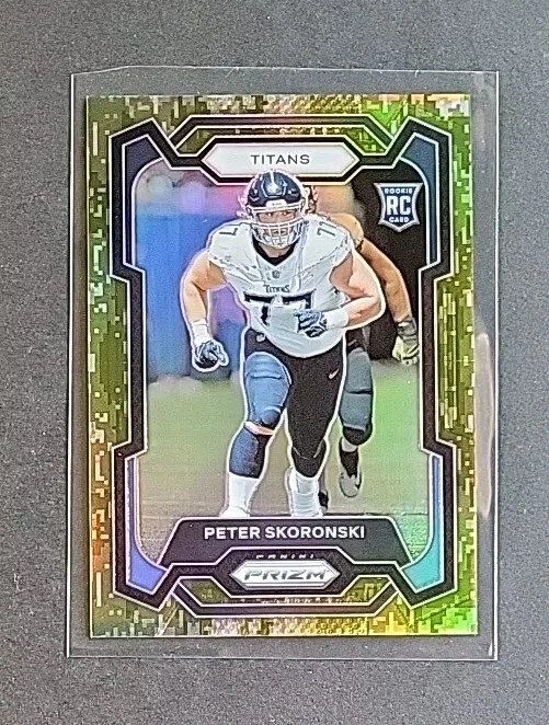 Peter Skoronski 2023 Prizm Forrest Camo #2/15 Prizm RC #395 - Rare SSP Rookie - Image 2 of 4