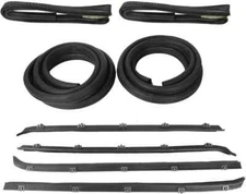 Weatherstrip Kit Door Window Run Channel Sweep Felt Seal Kit For 81-91 Chevy GMC