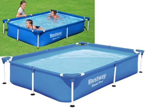 PISCINA PER BAMBINI 221x150x43 BESTWAY STEEL PRO FRAME 56401