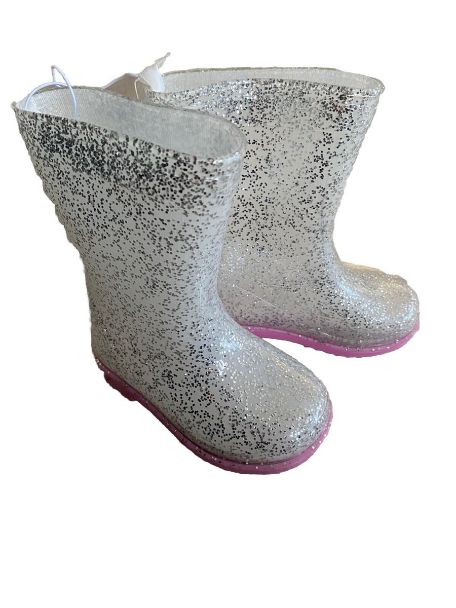 Mothercare girls sparkly wellington boots Size New with tags