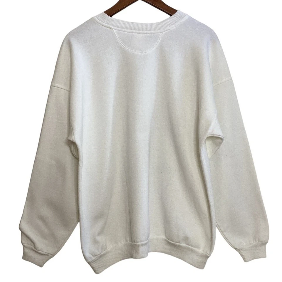 Vintage Sweatshirt Womens Medium Polar Bears Skiing Funny Christmas 90s Mom Foto 2 de 4