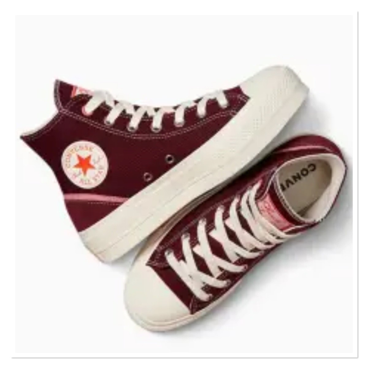 CONVERSE Chuck Taylor All Star Lift Hi Deep Bordeaux Sneakers Size
