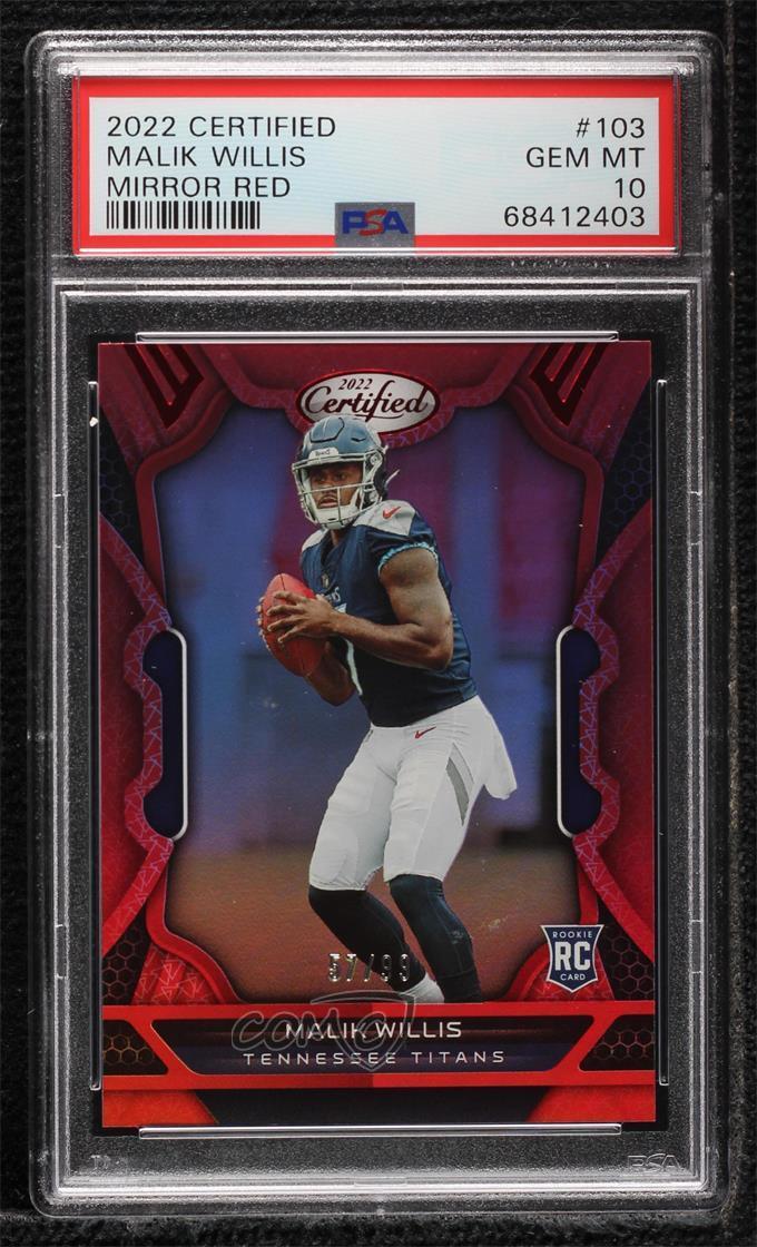 Malik Willis Panini Certified #103 Mirror Red